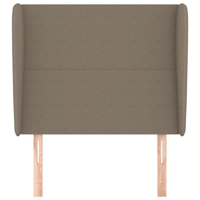 Tăblie de pat cu aripioare gri taupe 83x23x118/128 cm textil WALTI