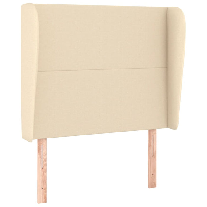 Tăblie de pat cu aripioare, crem, 83x23x118/128 cm, textil - WALTI WALTI