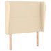 Tăblie de pat cu aripioare, crem, 83x23x118/128 cm, textil - WALTI WALTI