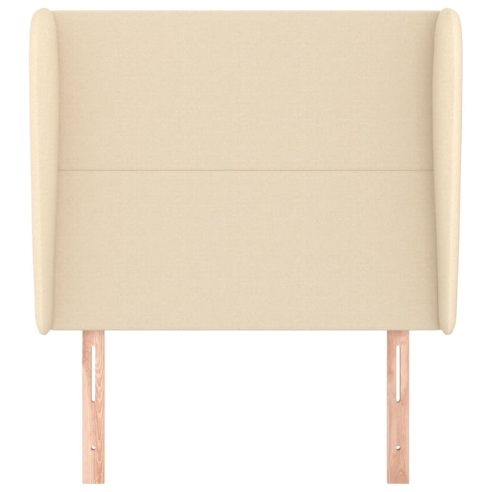 Tăblie de pat cu aripioare, crem, 83x23x118/128 cm, textil - WALTI WALTI