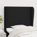Tăblie de pat cu aripioare, negru, 93x23x118/128 cm, textil - WALTI WALTI
