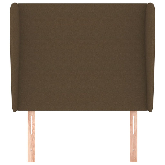 Tăblie de pat cu aripioare maro închis 93x23x118/128 cm textil - WALTI WALTI