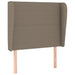 Tăblie de pat cu aripioare gri taupe 93x23x118/128 cm textil - WALTI WALTI