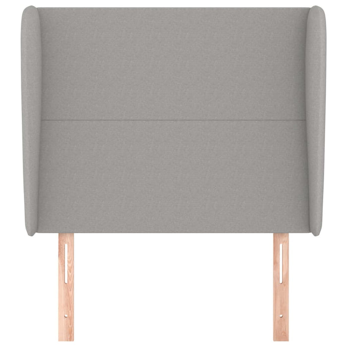 Tăblie de pat cu aripioare gri deschis 103x23x118/128 cm textil WALTI