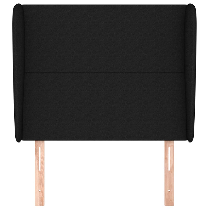 Tăblie de pat cu aripioare, negru, 103x23x118/128 cm, textil - WALTI WALTI