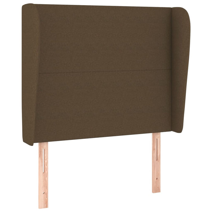 Tăblie de pat cu aripioare maro închis 103x23x118/128 cm textil WALTI