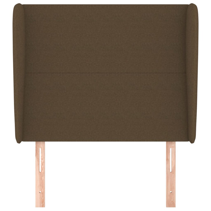 Tăblie de pat cu aripioare maro închis 103x23x118/128 cm textil WALTI