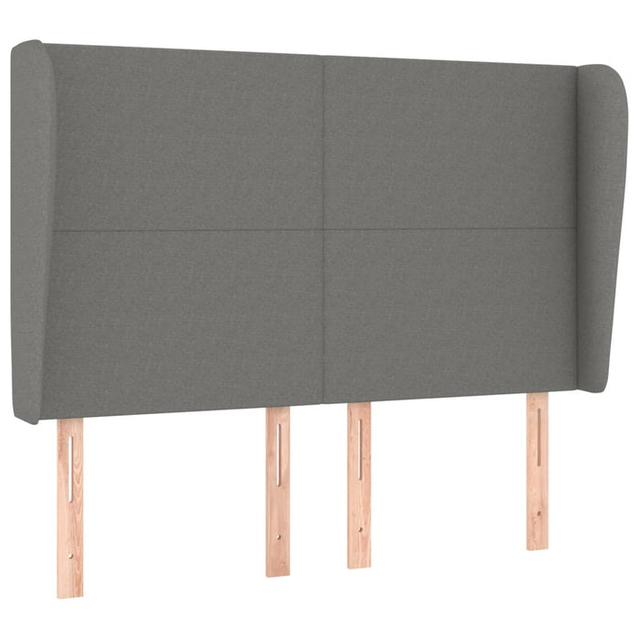 Tăblie de pat cu aripioare gri închis 147x23x118/128 cm textil - WALTI WALTI