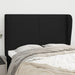 Tăblie de pat cu aripioare, negru, 147x23x118/128 cm, textil - WALTI WALTI