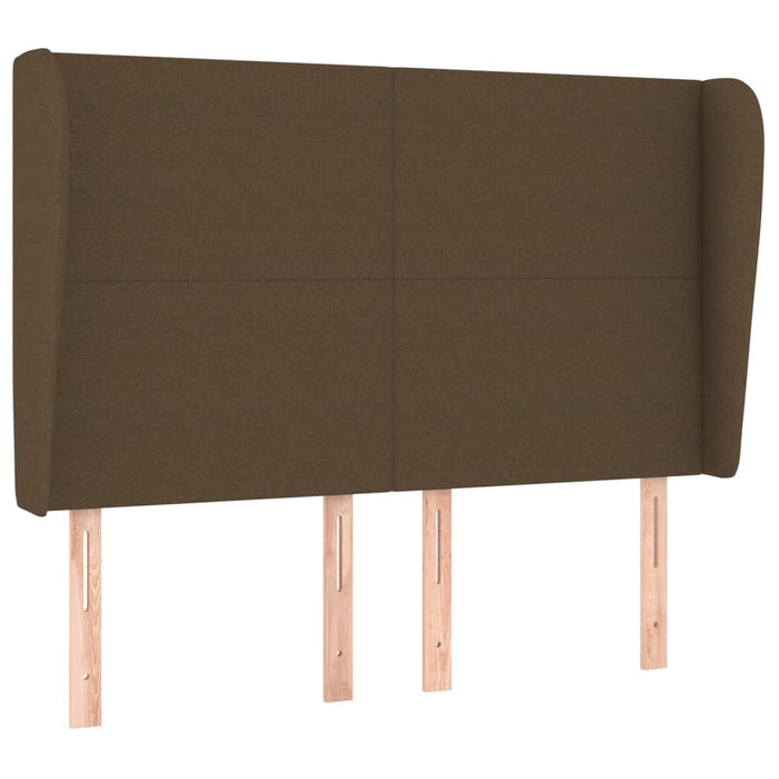 Tăblie de pat cu aripioare maro închis 147x23x118/128 cm textil - WALTI WALTI