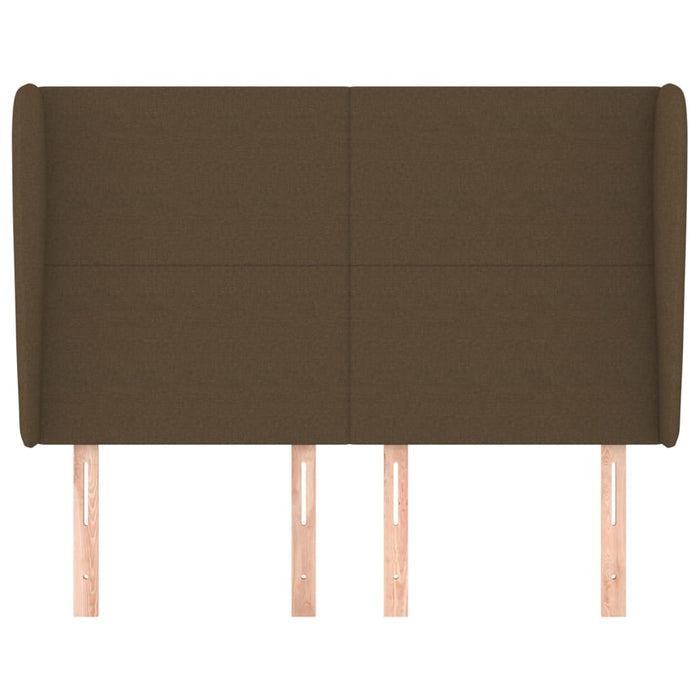 Tăblie de pat cu aripioare maro închis 147x23x118/128 cm textil - WALTI WALTI