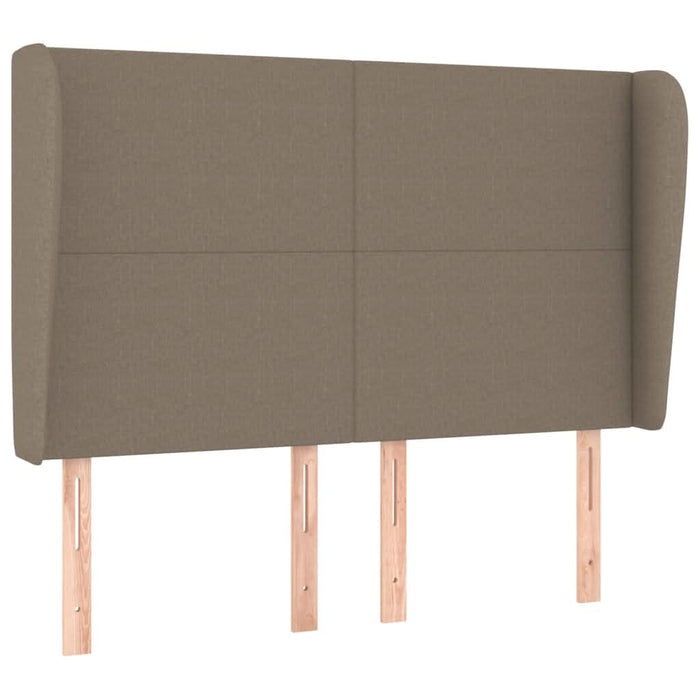 Tăblie de pat cu aripioare gri taupe 147x23x118/128 cm textil - WALTI WALTI