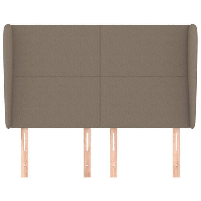 Tăblie de pat cu aripioare gri taupe 147x23x118/128 cm textil - WALTI WALTI