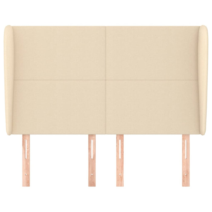 Tăblie de pat cu aripioare, crem, 147x23x118/128 cm, textil - WALTI WALTI
