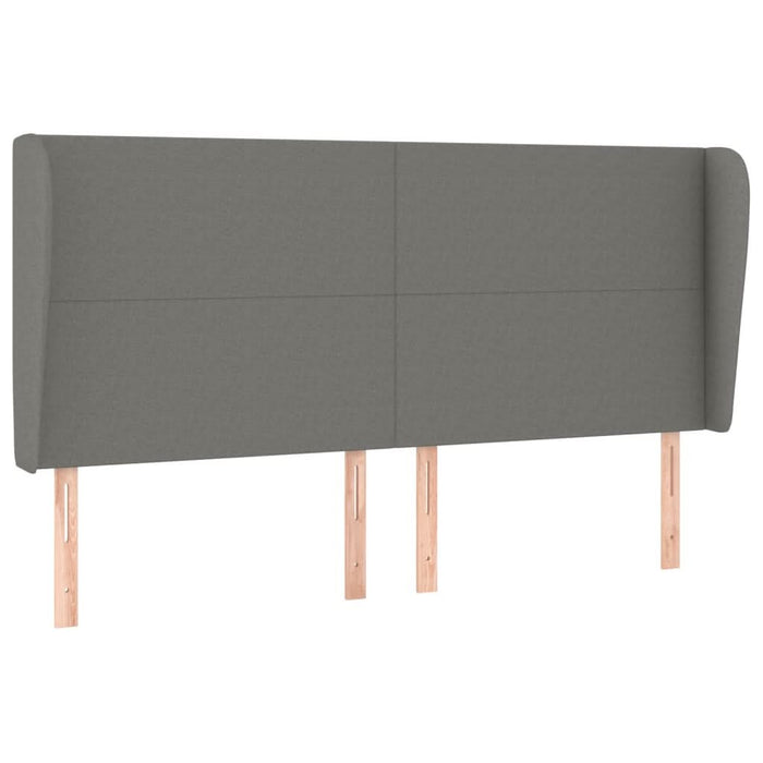 Tăblie de pat cu aripioare gri închis 183x23x118/128 cm textil - WALTI WALTI