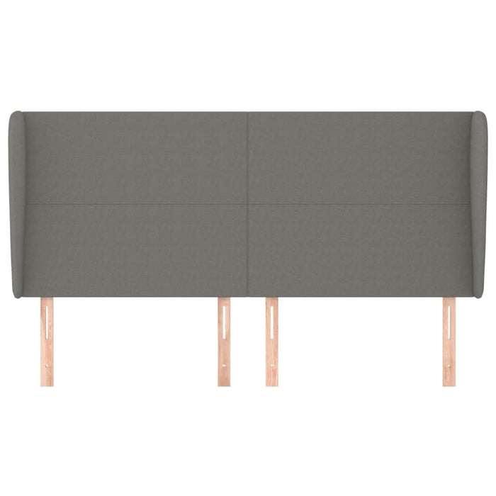 Tăblie de pat cu aripioare gri închis 183x23x118/128 cm textil - WALTI WALTI