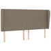 Tăblie de pat cu aripioare gri taupe 183x23x118/128 cm textil - WALTI WALTI