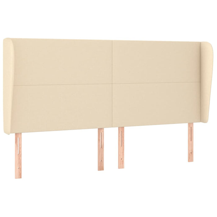 Tăblie de pat cu aripioare, crem, 183x23x118/128 cm, textil - WALTI WALTI