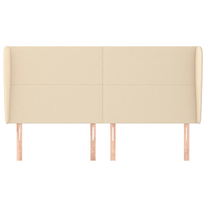 Tăblie de pat cu aripioare, crem, 183x23x118/128 cm, textil - WALTI WALTI