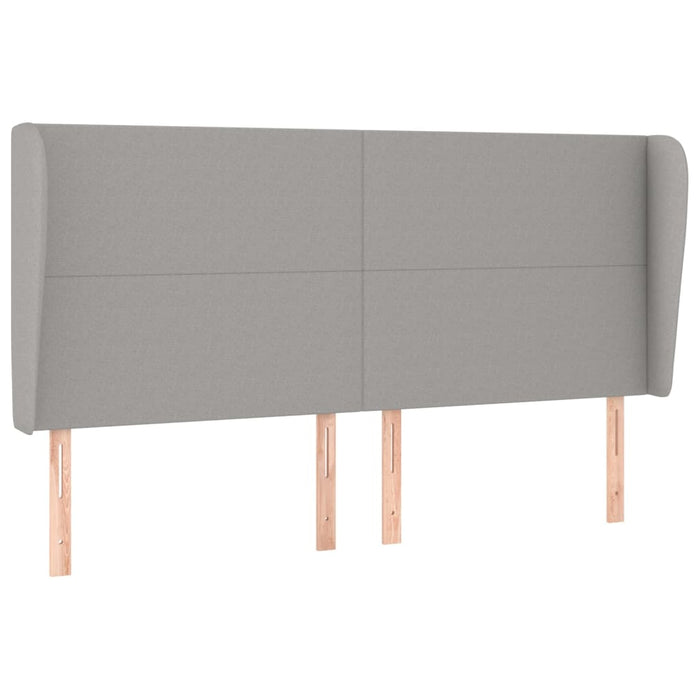 Tăblie de pat cu aripioare gri deschis 203x23x118/128 cm textil WALTI