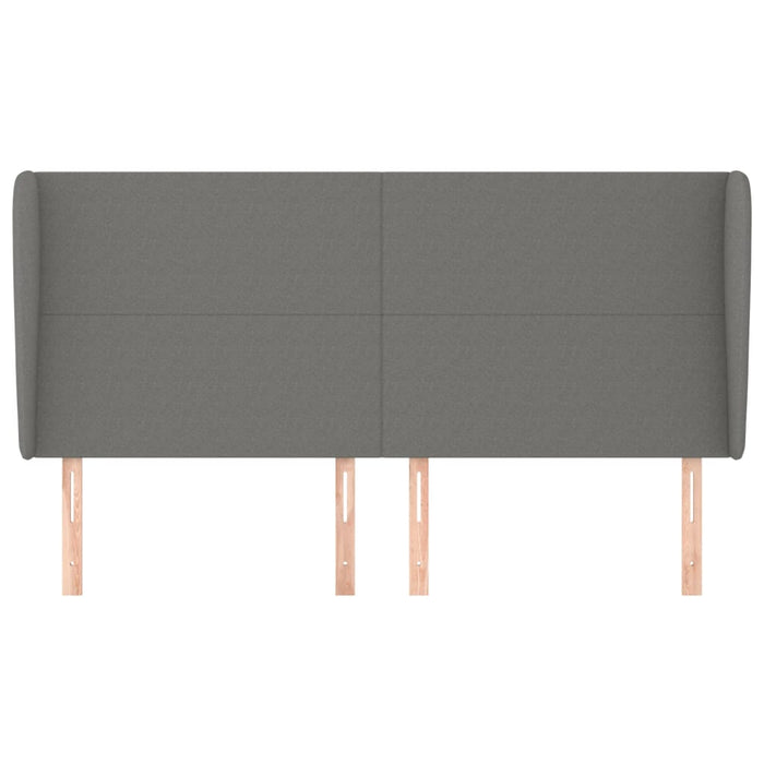 Tăblie de pat cu aripioare gri închis 203x23x118/128 cm, textil - WALTI WALTI