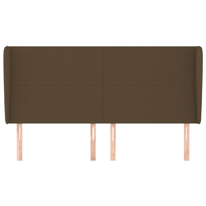 Tăblie de pat cu aripioare maro închis 203x23x118/128 cm textil WALTI