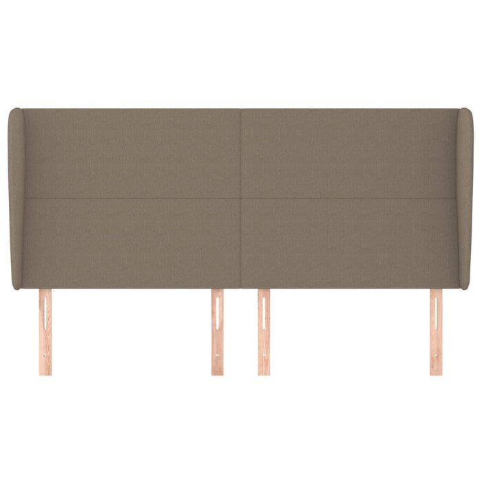 Tăblie de pat cu aripioare gri taupe 203x23x118/128 cm textil WALTI