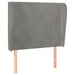 Tăblie de pat cu aripioare gri deschis 83x23x118/128 cm catifea - WALTI WALTI