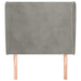 Tăblie de pat cu aripioare gri deschis 83x23x118/128 cm catifea - WALTI WALTI