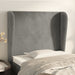 Tăblie de pat cu aripioare gri deschis 83x23x118/128 cm catifea - WALTI WALTI