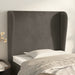 Tăblie de pat cu aripioare gri închis 83x23x118/128 cm catifea - WALTI WALTI