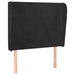 Tăblie de pat cu aripioare, negru, 83x23x118/128 cm, catifea - WALTI WALTI