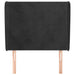 Tăblie de pat cu aripioare, negru, 83x23x118/128 cm, catifea - WALTI WALTI