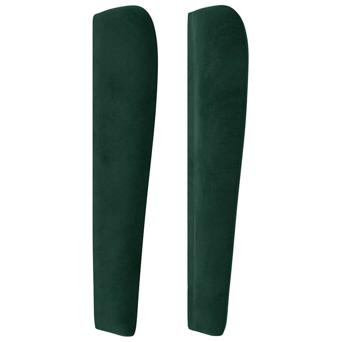 Tăblie pat cu aripioare verde închis 83x23x118/128 cm catifea WALTI