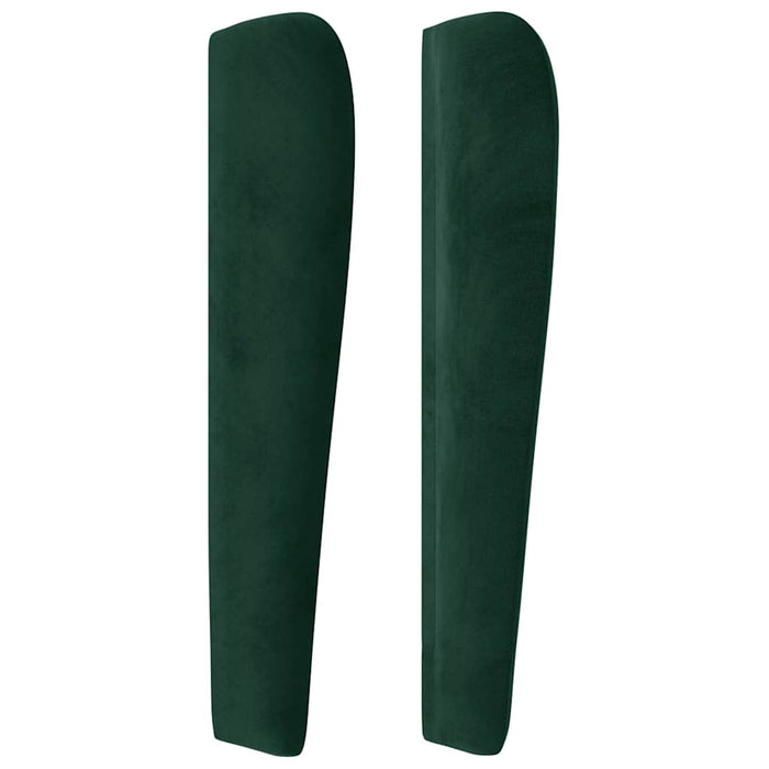 Tăblie pat cu aripioare verde închis 93x23x118/128 cm catifea WALTI