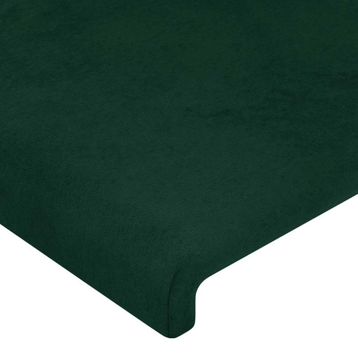 Tăblie pat cu aripioare verde închis 93x23x118/128 cm catifea WALTI