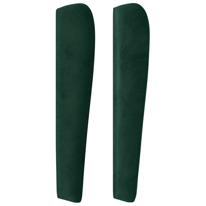 Tăblie pat cu aripioare verde închis 103x23x118/128 cm catifea WALTI