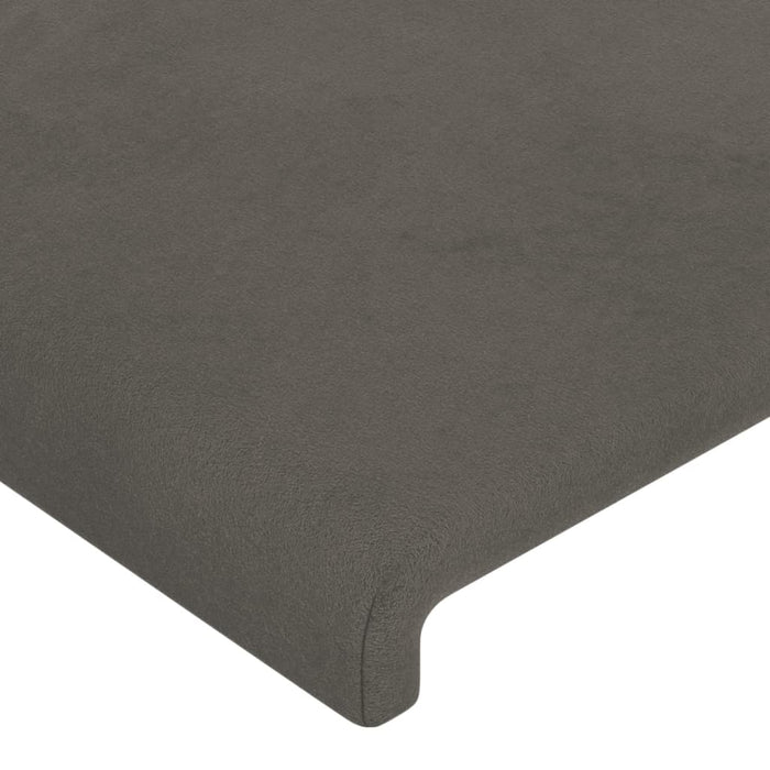 Tăblie de pat cu aripioare gri închis 147x23x118/128 cm catifea - WALTI WALTI