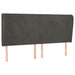 Tăblie de pat cu aripioare gri închis 163x23x118/128 cm catifea - WALTI WALTI