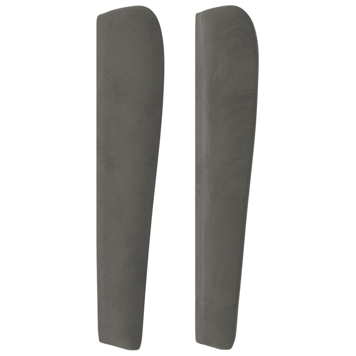 Tăblie de pat cu aripioare gri închis 163x23x118/128 cm catifea - WALTI WALTI