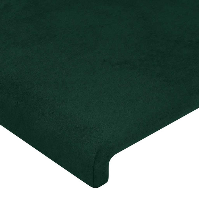Tăblie pat cu aripioare verde închis 163x23x118/128 cm catifea WALTI