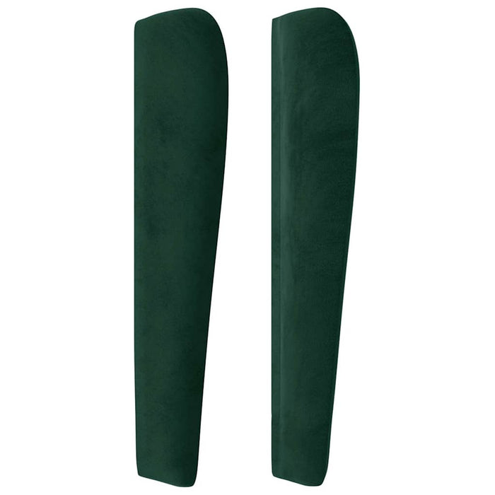 Tăblie pat cu aripioare verde închis 183x23x118/128 cm catifea WALTI