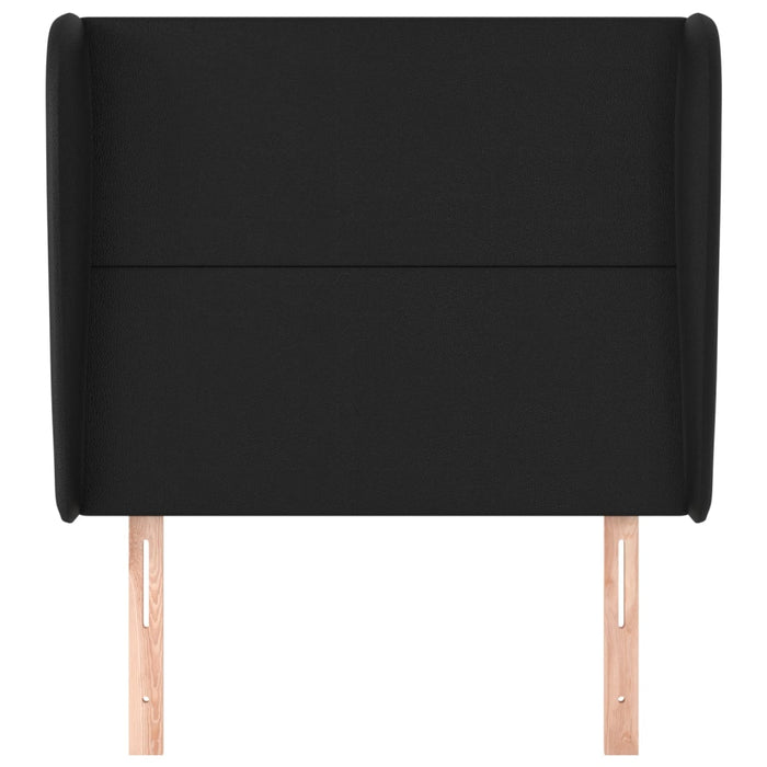 Tăblie de pat cu aripioare, negru, 93x23x118/128 cm, piele eco - WALTI WALTI