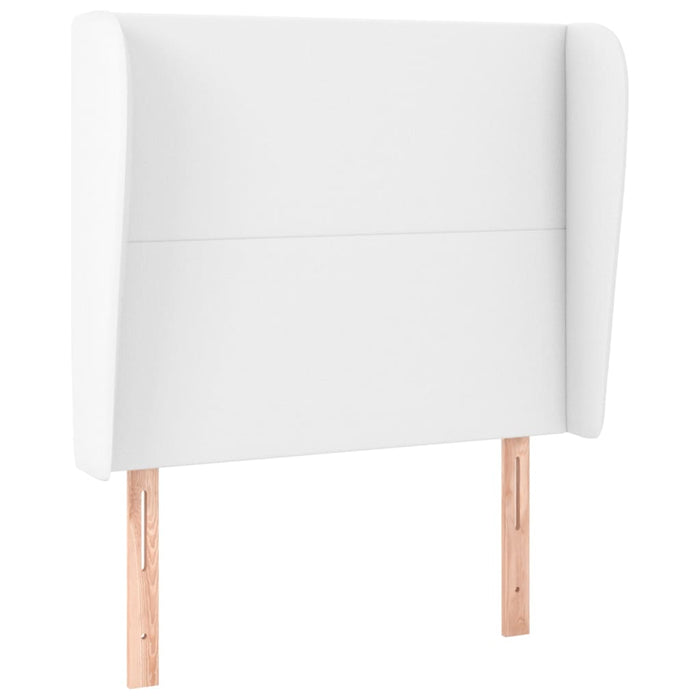 Tăblie de pat cu aripioare, alb, 93x23x118/128 cm, piele eco - WALTI WALTI