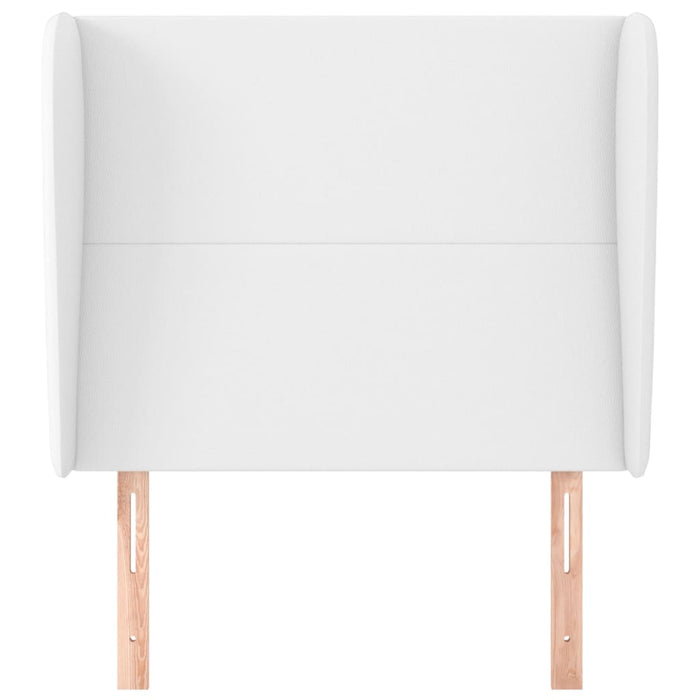 Tăblie de pat cu aripioare, alb, 93x23x118/128 cm, piele eco - WALTI WALTI