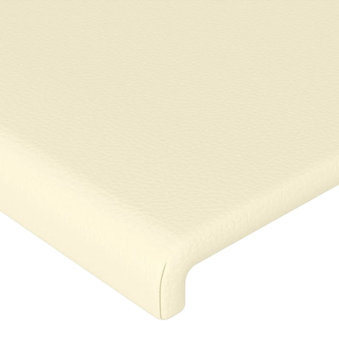 Tăblie de pat cu aripioare, crem, 103x23x118/128 cm, piele eco - WALTI WALTI