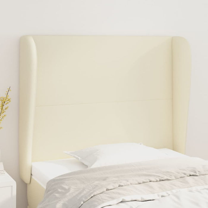 Tăblie de pat cu aripioare, crem, 103x23x118/128 cm, piele eco - WALTI WALTI