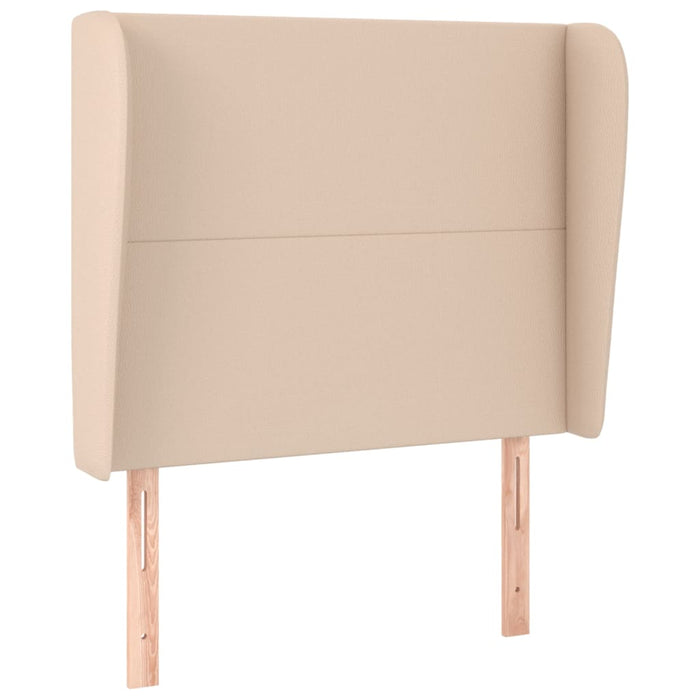 Tăblie pat cu aripioare cappuccino 103x23x118/128 cm piele eco WALTI