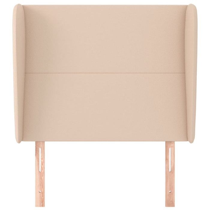 Tăblie pat cu aripioare cappuccino 103x23x118/128 cm piele eco WALTI