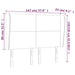 Tăblie de pat cu aripioare, negru, 147x23x118/128 cm, piele eco - WALTI WALTI